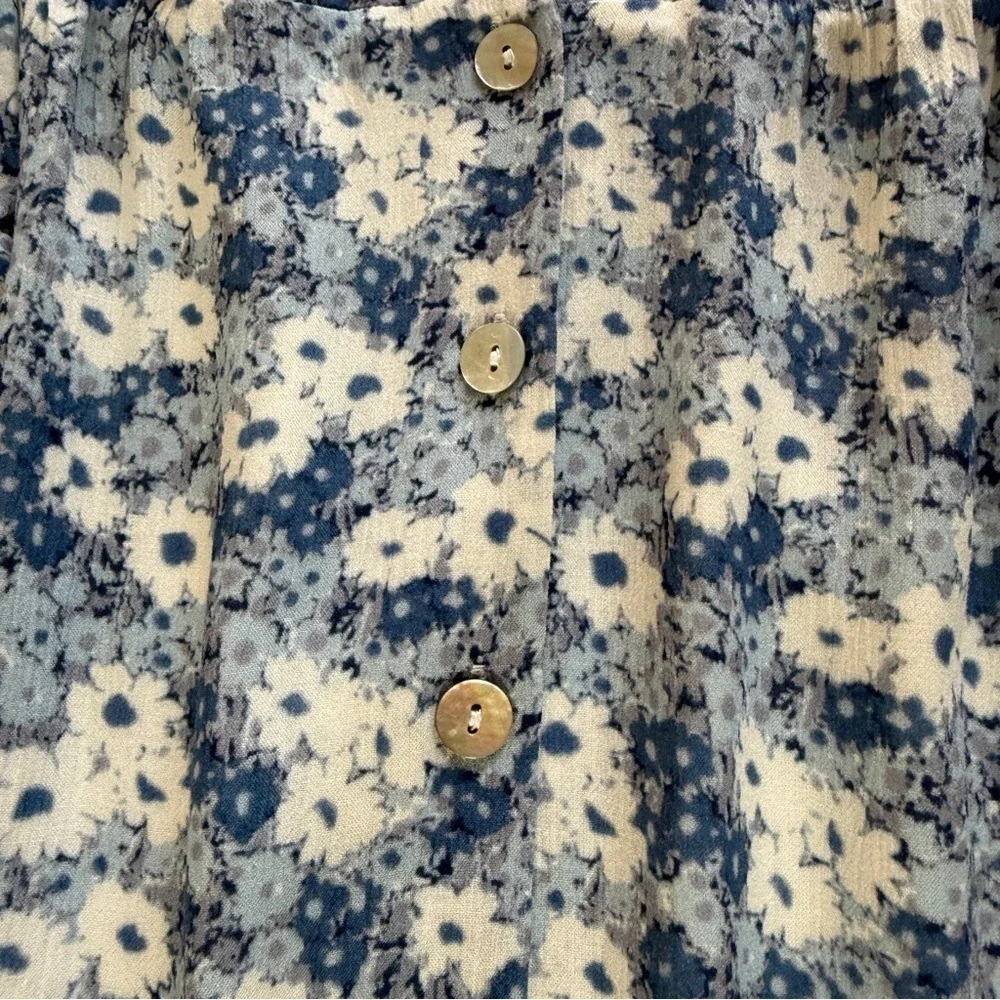 Rails Womens Elsie Blue Jasmine Boho Floral Prairie Mini Dress Size L Cottage‎